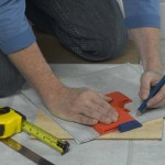 Laying vinyl tiles 8