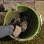 Laying a paving slab path 9