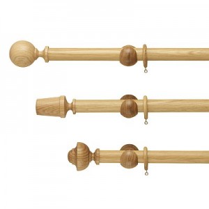 Wooden curtain poles from John Lewis