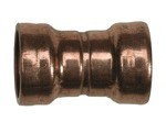 Copper push fit straight coupler